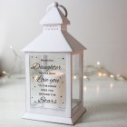 Personalised Miss You Beyond The Stars White Lantern, Grave Marker, Memorial gift, In Memory, Candle, Remembrance, White Lantern, Lamp