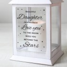 Personalised Miss You Beyond The Stars White Lantern, Grave Marker, Memorial gift, In Memory, Candle, Remembrance, White Lantern, Lamp
