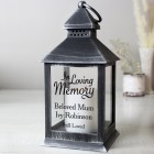 Personalised In Loving Memory Rustic Black Lantern, Grave Marker, Memorial gift, In Memory, Candle, Remembrance, Black Lantern, Lamp