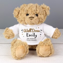 Personalised Well Done Teddy Bear, Exam Results Gift, Congratulations