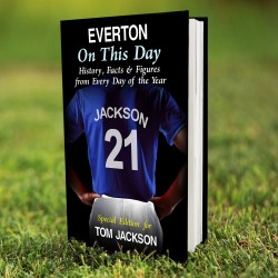 Personalised Everton on this Day Book, Football Lovers Gift