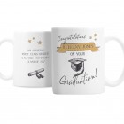 Personalised Congratulations Gold Star Graduation Mug Gift, University Gift , Graduation Present