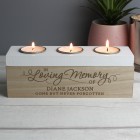 Personalised In Loving Memory Triple Tea Light Box , In Memory, Memorial Gift, Remembrance Gift, RIP Gift, Memorial Candle