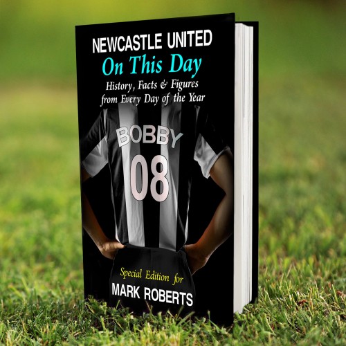 Personalised Newcastle United on this Day Book, Football Lovers Gift , Birthday Gift , Fathers Day Gift, Christmas Gift