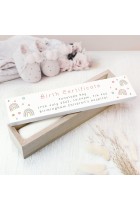 Personalised Rainbow Wooden Certificate Holder, New Baby Registration, Birth Certificate, Baby Nursery, New Baby Gift