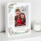 Personalised Box Photo Frame - Christmas Gift - Wonderful Time of The Year - Christmas Photo - 7x5 Box Photo Frame - Christmas Present