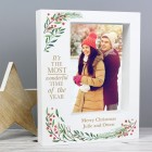 Personalised Box Photo Frame - Christmas Gift - Wonderful Time of The Year - Christmas Photo - 7x5 Box Photo Frame - Christmas Present