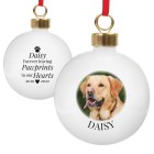 Dog Memorial Personalised Photo Upload Christmas Bauble Dog