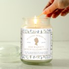 Personalised Queens Commemorative Large Vanilla Scented Candle - In Memory of Her Majesty Queen Elizabeth II - Scented Candle