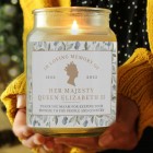 Personalised Queens Commemorative Large Vanilla Scented Candle - In Memory of Her Majesty Queen Elizabeth II - Scented Candle