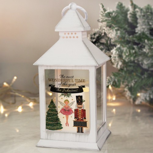 Personalised Nutcracker White Lantern, LED Lantern, White Lantern, Christmas Gift, Christmas Gift, Christmas Decoration