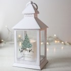Personalised A Winters Night White Lantern, LED Lantern, White Lantern, Christmas Gift, Christmas Gift, Christmas Decoration, Animals