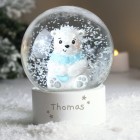 Personalised Polar Bear Any Name Snow Globe - Christmas Globe - Christmas Gift For Girls or Boys - Glitter Globe