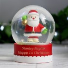 Personalised Any Message Santa Snow Globe - Christmas Globe - Christmas Gift Girls or Boys - Glitter Globe - Santa Claus - Father Christmas