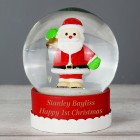 Personalised Any Message Santa Snow Globe - Christmas Globe - Christmas Gift Girls or Boys - Glitter Globe - Santa Claus - Father Christmas