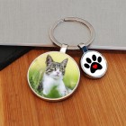 Personalised Photo Upload Pet Paws KeyRing