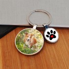 Personalised Photo Upload Pet Paws KeyRing