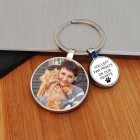 Personalised Photo Upload Pet Keyring Paw Prints