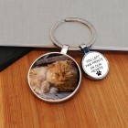 Personalised Photo Upload Pet Keyring Paw Prints