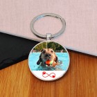 Personalised Pet Photo Upload Keyring, Paws Eternity