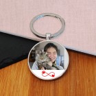 Personalised Pet Photo Upload Keyring, Paws Eternity