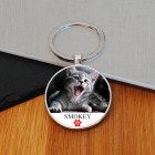 Personalised Pet Photo Upload and Text Pet Keyring