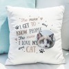 Personalised I Love My Cat Cushion Photo Upload Pet Memorial