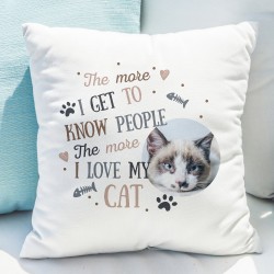 Personalised I Love My Cat Cushion Photo Upload, Cat Lovers Gift, Gift For Cats, Cat Memorial, Cat Remembrance, Cat Photo Gift