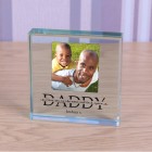 Personalised Gift For Dad "DADDY" Glass Token "I" or "We" Love you Gift For Dad on Father's Day Gift For Daddy or Dads Birthday Gift Dad