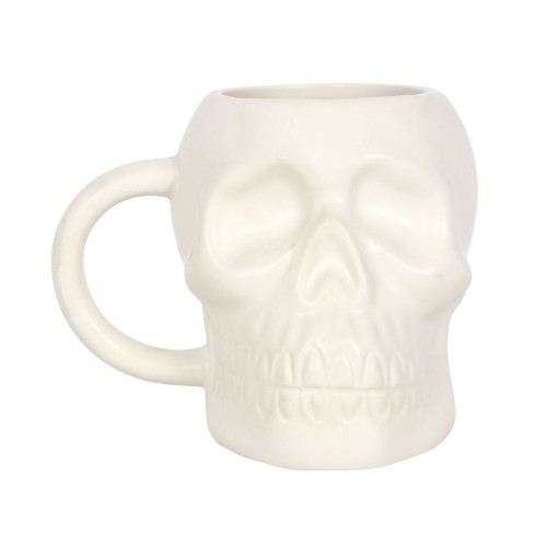 Skull Mug, Gothic Skull Mug Black or White, Gothic Gift, Black Mug, White Mug