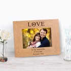 Personalised Photo Frame, Love & Message, Wooden, Valentines Day Gift, Anniversary Gift, Gift For Husband, Gift For Wife, Boyfriend,Wedding