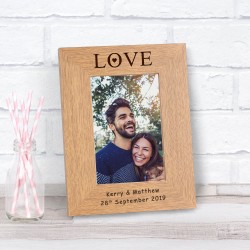 Personalised Photo Frame, Love & Message, Wooden, Valentines Day Gift, Anniversary Gift, Gift For Husband, Gift For Wife, Boyfriend,Wedding