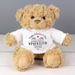 Personalised Teddy Bear Valentines Day, Any Name & Message, Valentines Day Gift, Valentines Present, Gift For Her, Gift For Him