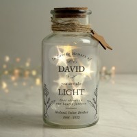 Personalised In Loving Memory LED Glass Jar, Loved One Memorial Candle, Family Member Memorial Candle, Remembrance Personalised In Loving Memory LED Glass Jar, Loved One Memorial Candle, Family Member Memorial Candle, Remembrance