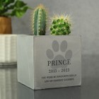 Personalised Pet Memorial Concrete Plant Pot, Dog Memorial, Cat Memorial, Pet Remembrance, In Loving Memory, Pet Grave Marker