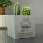 Personalised Pet Memorial Concrete Plant Pot Grave Marker