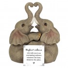 Elephant Embrace Elephant Couple Ornament 10 x 12 cm
