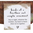 Birds of a Feather Owl Couple Ornament And Sentiment Card, Owl Ornament, Owl Collectable