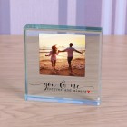 Personalised Glass Token You & Me, Valentines Day Gift, Anniversary Gift, Gift For Husband, Gift For Wife, Boyfriend, Wedding Gift