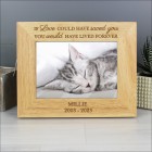 Dog Memorial Personalised Wooden Photo Frame 5x7 Pet Loss