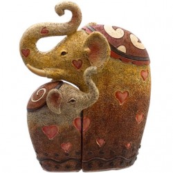 Elephant Mother and Baby Elephant Ornament, Elephant Family