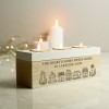 Personalised HOME Triple Tea Light Box, New Home Gift , House Warming Gift , Gift for Couples , Wedding , Anniversary