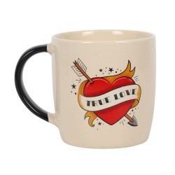 True Love Tattoo Heart Mug, Tattoo Design Mug, Coffee Cup, Boyfriend , Girlfriend