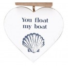 You Float My Boat Driftwood Heart Sign,Seaside Gift,Holiday Gift,New Home Gift,Garden Sign