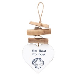 You Float My Boat Driftwood Heart Sign,Seaside Gift,Holiday Gift,New Home Gift,Garden Sign