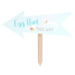 Egg Hunt This Way Sign Stake, Easter Sign, Egg Hunt Sign, Easter Celebration