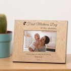 Personalised Gift For Mum First Mothers Day Wooden Photo Frame 6 x 4 Gift For Mum on Mothers Day Gift For Mummy or Mother Heart
