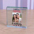 Personalised Gift For Mum Mothers Day Glass Token Gift For Mum on Mothers Day Gift For Mummy or Mother Birthday Love You Millions