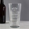 Personalised Beer My Valentine Pint Glass, Valentines Gift For Him, Boyfriend Gift, Husband Gift