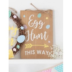 Easter Egg Hunt This Way Sign, Easter Sign, Egg Hunt Sign, Easter Celebration, Hanging Sign